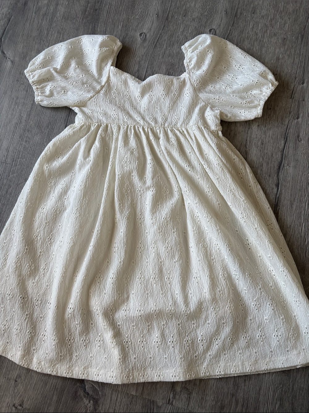 Mayoral Eyelet Puff-Sleeve Kids Dress